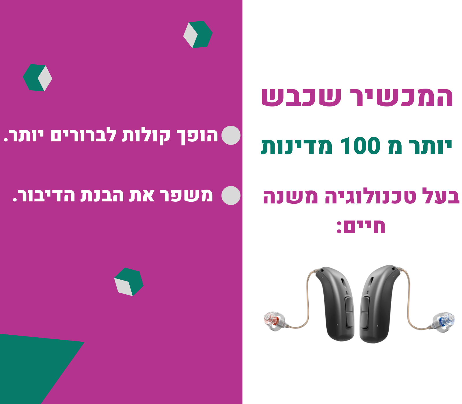 משפר את הבנת הדיבור. (2)